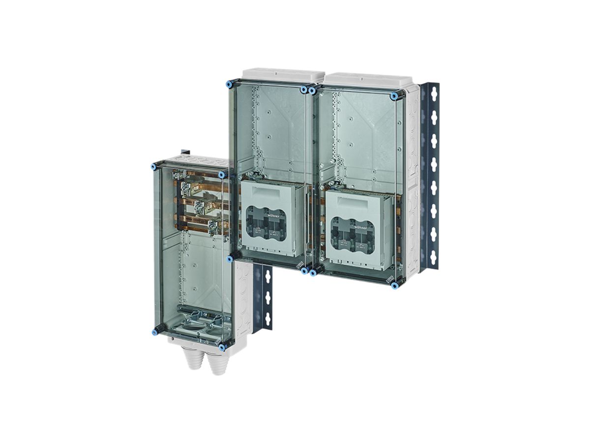 Verteiler Hensel Mi 2×3×NH 1, 250A, Sammelschiene 400A 5-polig