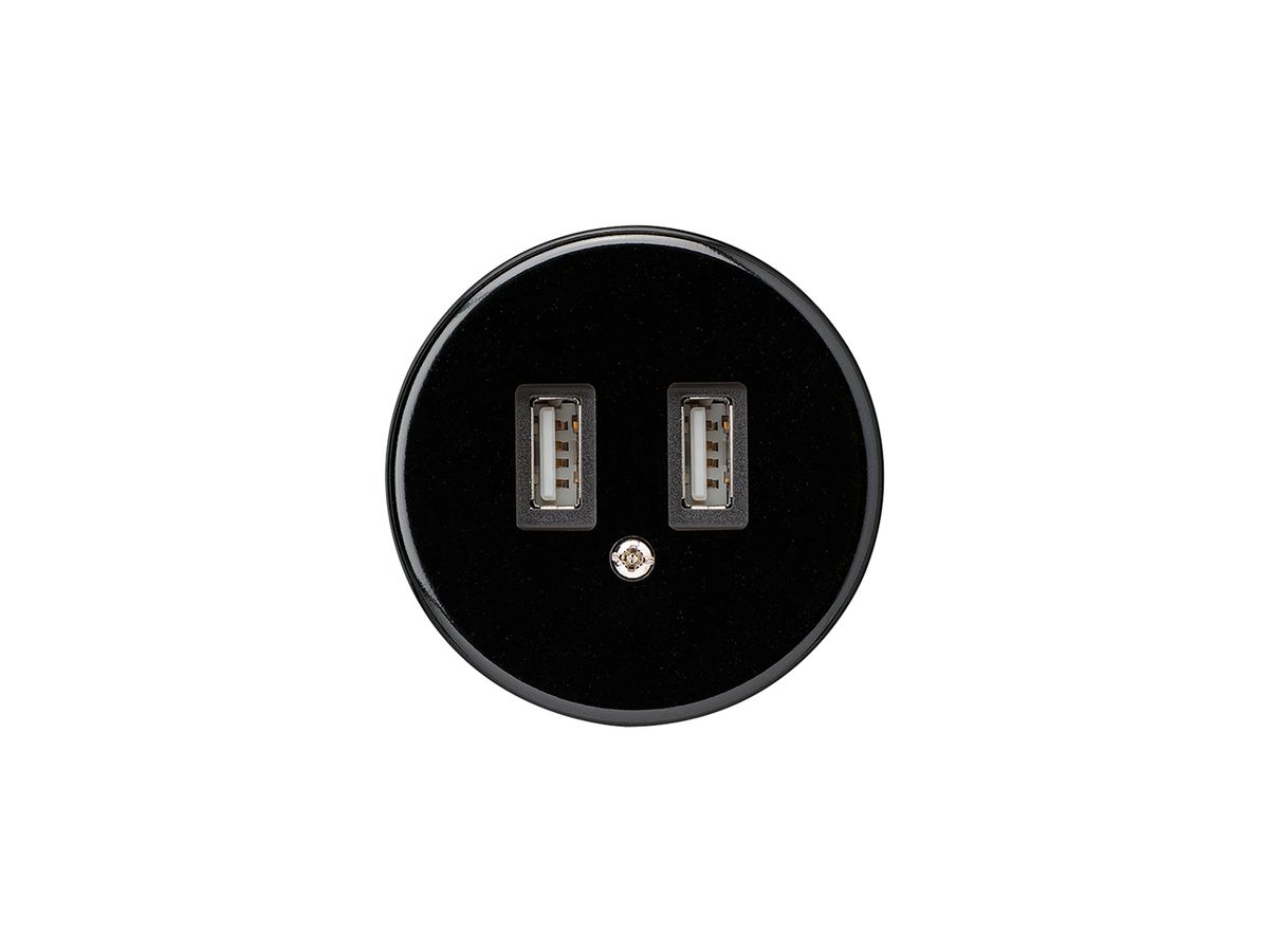 USB-Steckdose basico A 2400mA schwarz