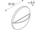 LED-Wandleuchte SLV LID II 28W 1500lm 2700/3000K IP65 DIM Ø220mm anthrazit