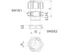 Kabelverschraubung Bettermann V-TEC TB25 teilbar M25 1×Ø9…11mm IP67 grau