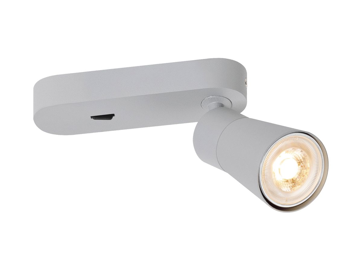 Spot SLV PURI 2.0 Cone CW GU10 1×6W DIM Ø55×150×87mm grau