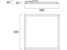 LED-Panelleuchte Sylvania START 35W 4000lm 4000K IP40 595×595 weiss