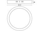 AP-LED-Downlight Philips Slim Surface 12W 1150lm 827 110° Ø210mm schwarz