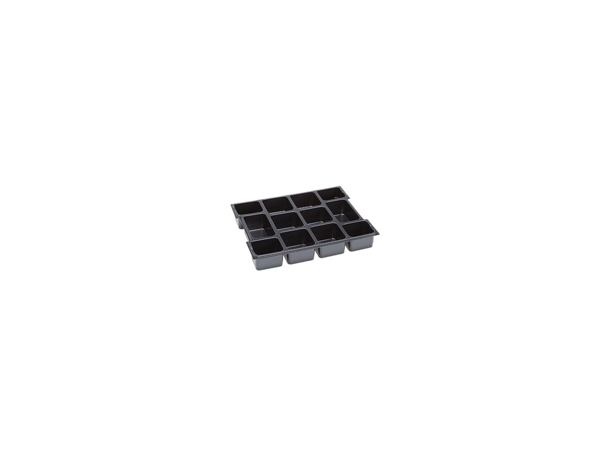 Sortiereinsatz BS Systems L-BOXX 102 404×61×317mm Kunststoff schwarz 12 Fächer