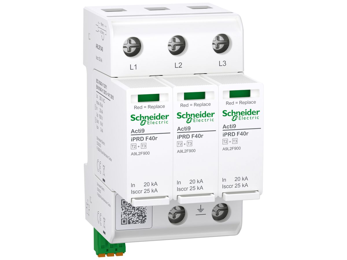 Überspannungsableiter Acti9 iPRD F40r Typ 2+3 TN-C 3P 240V 3TE