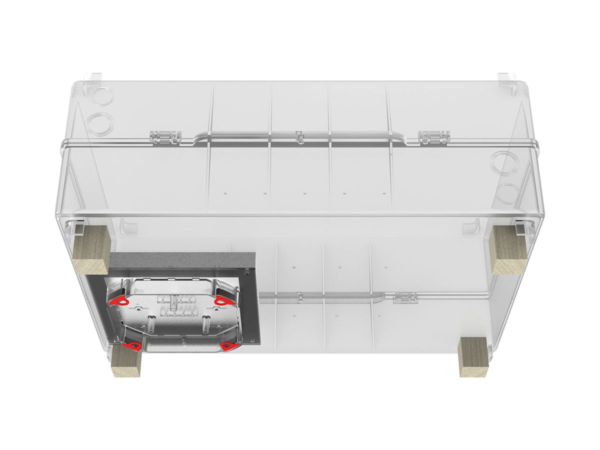 EB-Gehäuse Kubus für Ortbeton Kunststoff 385×250×170mm