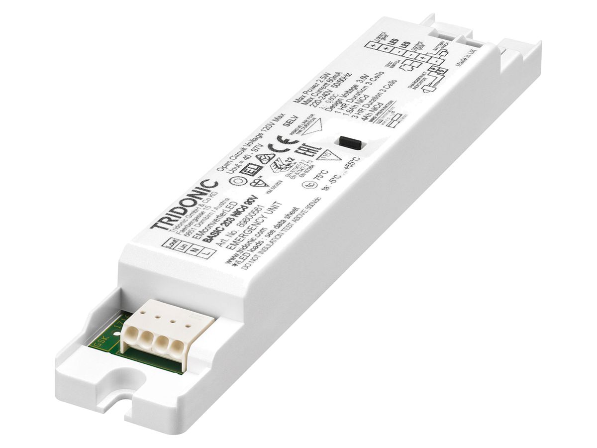 Notlichtmodul Tridonic EMconverterLED BASIC 204, NiCd/NiMH 50V