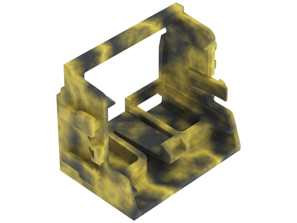 Befestigungsadapter WAGO 221 ohne Zugentlastung 10L×4mm² Rastfuss grau/gelb