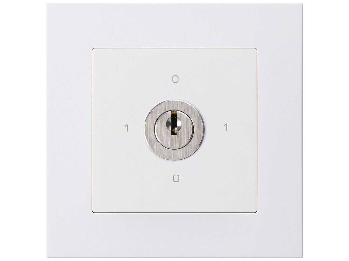 UP-Drehschalter kallysto.pro 0/3L weiss mit Schloss Kaba 8