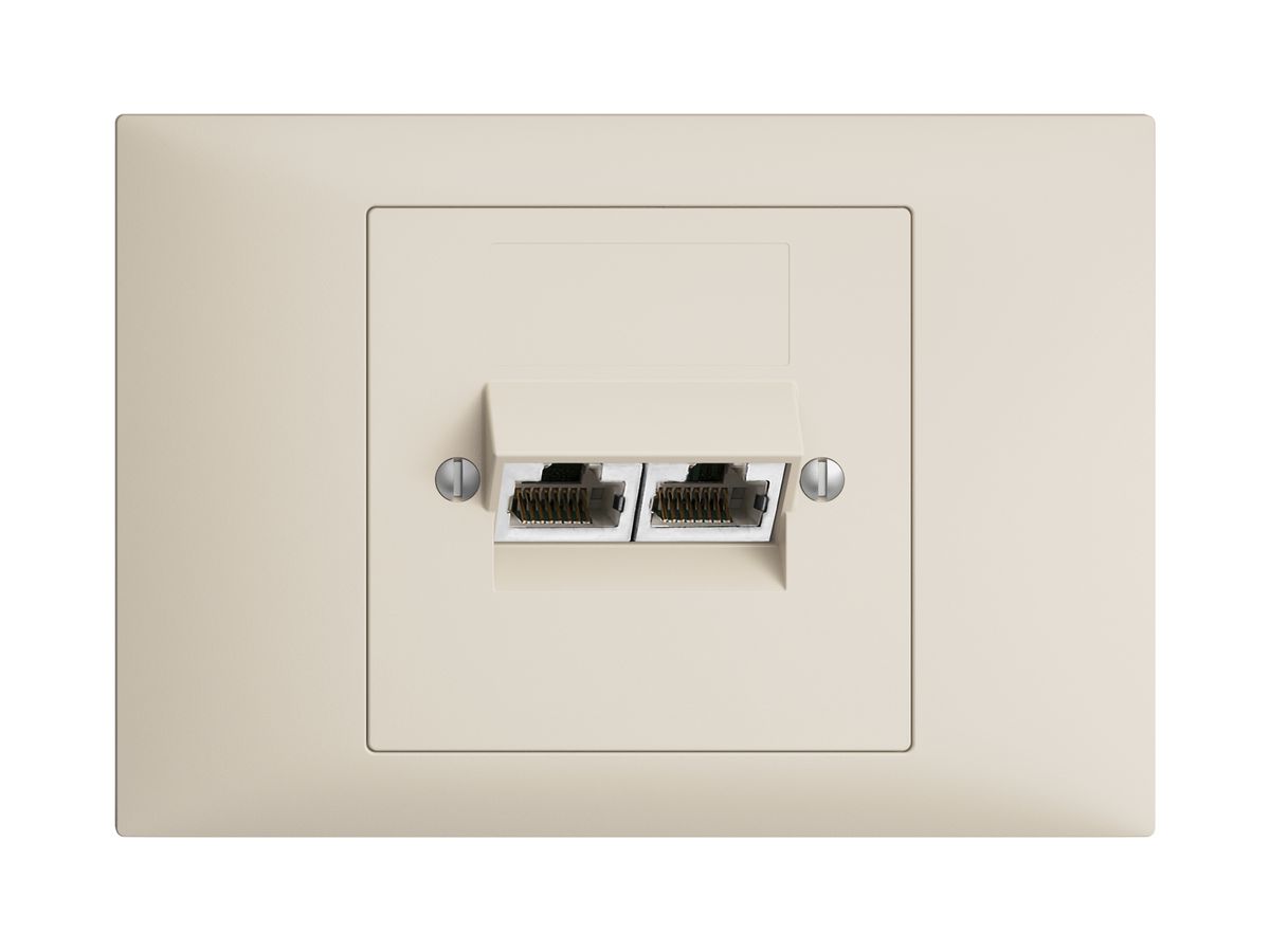 EB-Dose 2×RJ45/s 4P getr. EDIZIOdue crema ITplus