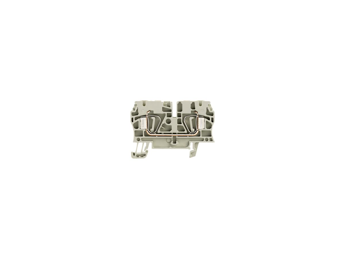 Durchgangs-Reihenklemme Weidmüller ZDU 4 Zugfeder 4mm² TS35 grau,