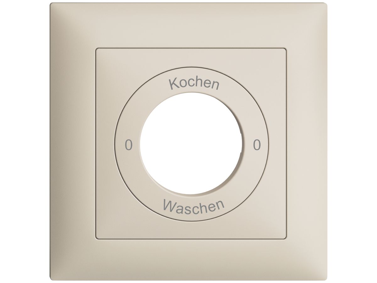 Frontset 0-Kochen-0-Waschen EDIZIOdue 88×88mm crema