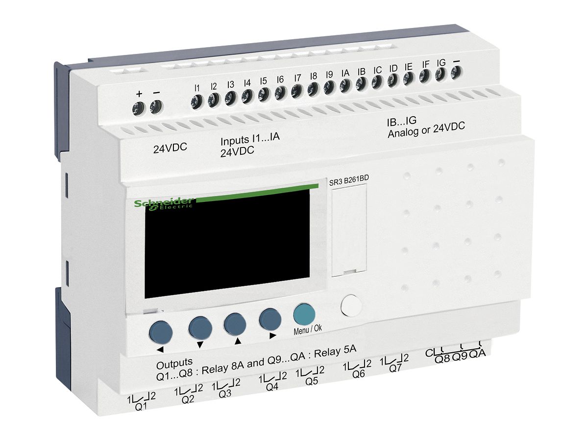 Steuerungsmodul Zelio Logic 16 DE/10DA Relais, 24VDC