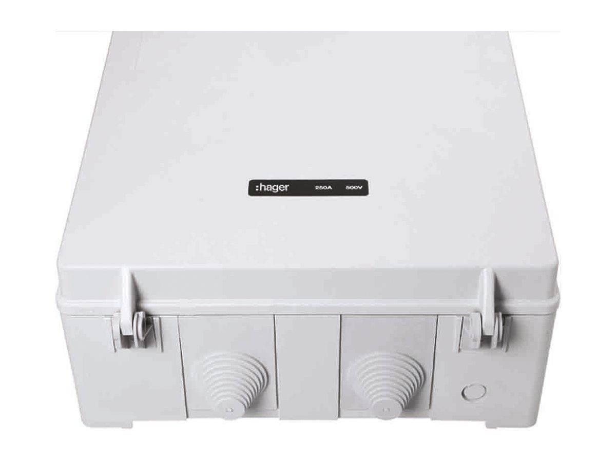 Hausanschlusskasten weber.hsa400 400A ein/ab Briden mit AEHSA ein 2×EFZ/ab EF
