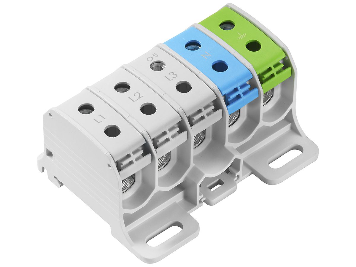 Verteilerblock WM WPD 530 5P 150A 5×Eing 5×Ausg 2.5…50mm² 2.5…50mm²