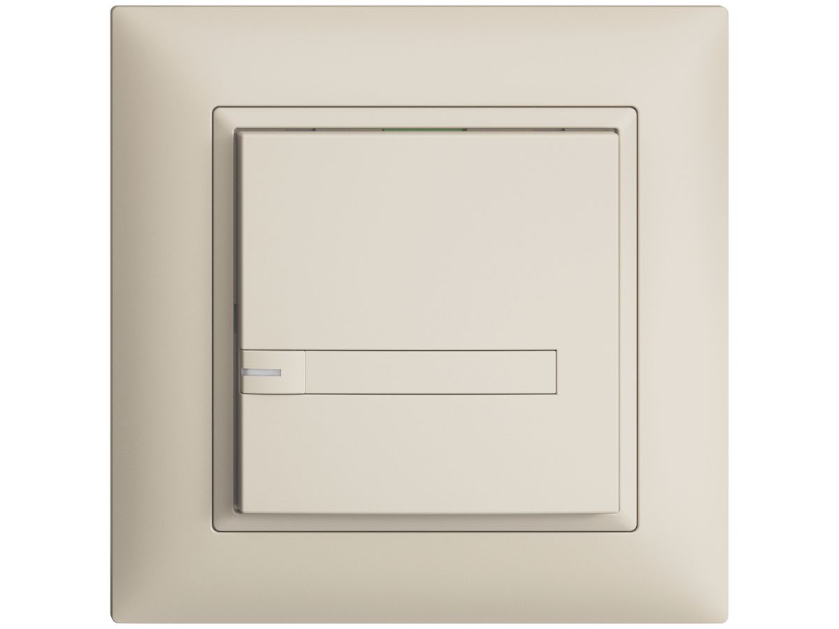 UP-Taster KNX 1-fach EDIZIOdue crema RGB mit LED mit Papiereinlage