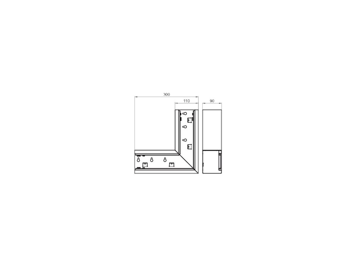 Flachwinkel Bettermann GS-SFS90110 reinweiss