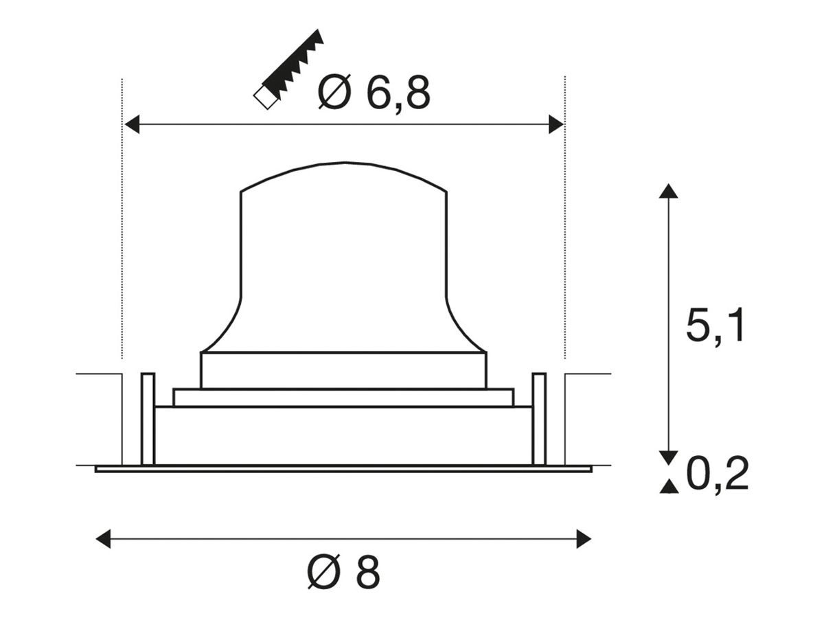 LED-Downlight SLV NUMINOS MOVE XS 6.9W 900lm 2700K WB DALI Ø80×53 schwarz/weiss