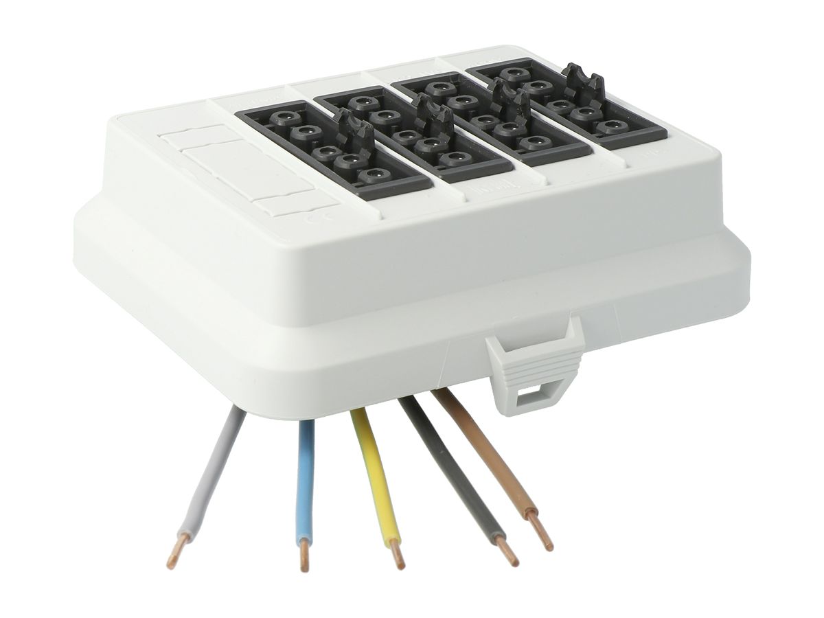 Frontteil AGRO, in: 5P H07V-U, out: 4×5P sw L1+L2+L3, Wieland