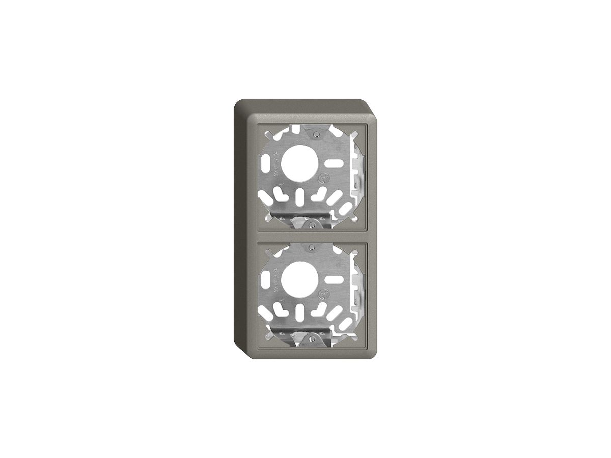 Kappe mit Grundplatte 2×39mm dunkelgrau für Kombination FX Universal