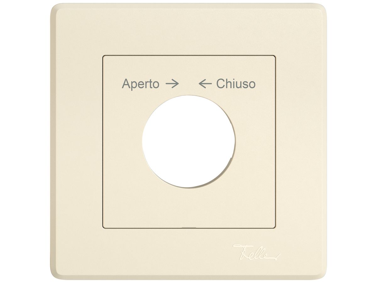 UP-Montageset EDIZIO.liv SNAPFIX® f.Drehschalter m.Schloss Aperto → ← Chiuso cr