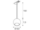 Pendelleuchte SLV LIGHT EYE 90 AD1PH GU10 1×6W DIM Ø89mm weiss