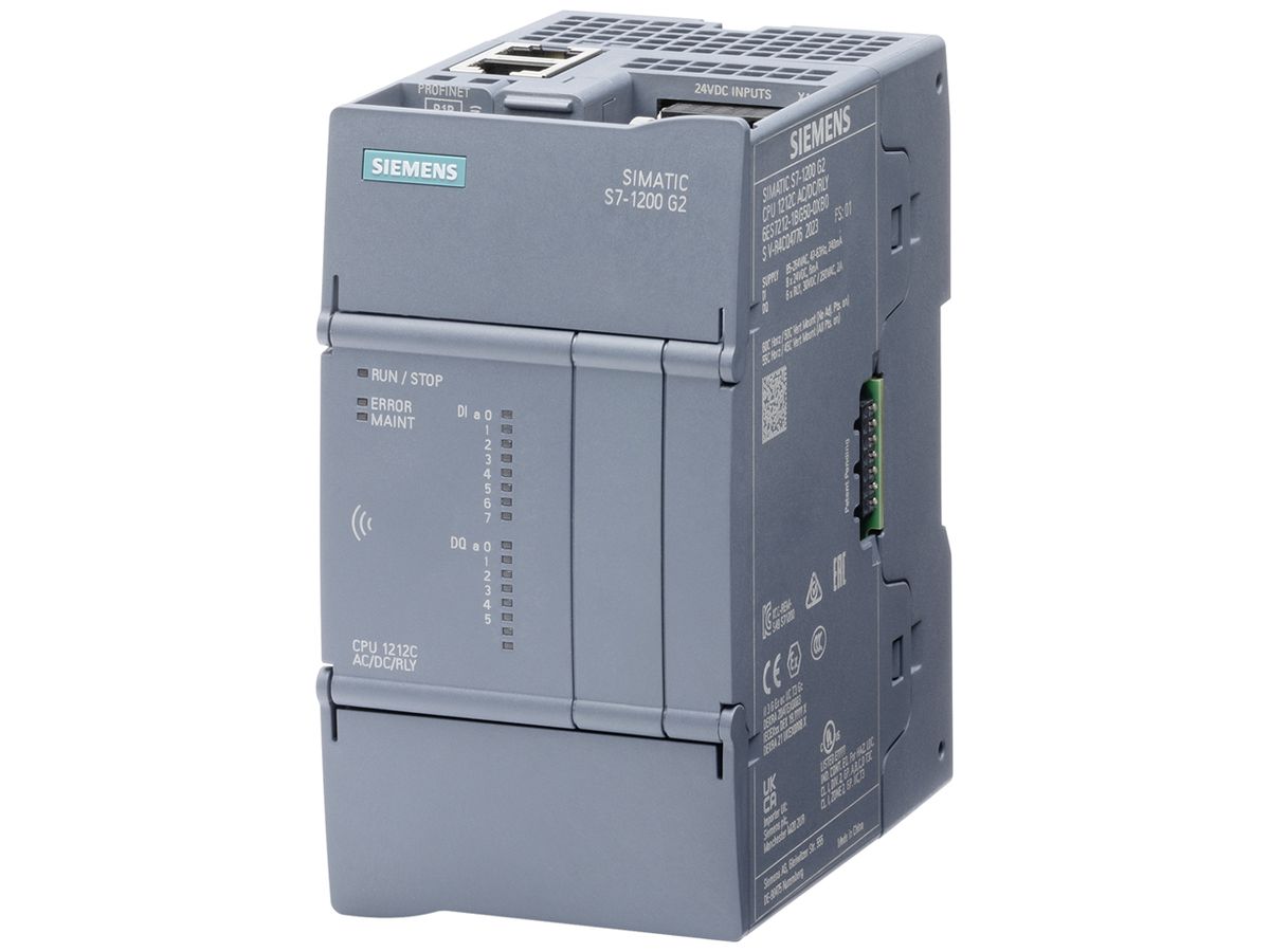 Grundgerät SPS SIMATIC S7-1200 G2 CPU 1212C AC/DC/Relais 8DI/6DO 230VAC