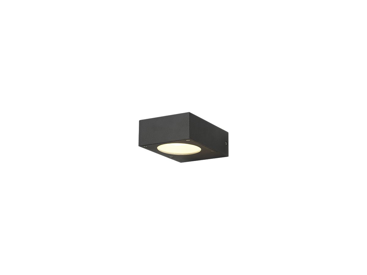 Wandleuchte SLV QUADRASYL, W4.3 11W IP44 anthrazit