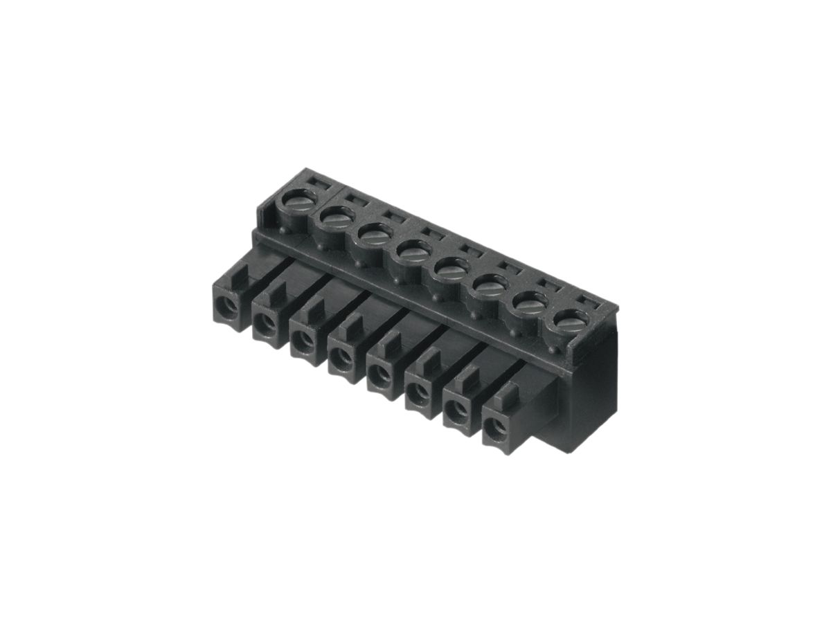 Buchsenstecker Weidmüller BCZ geschlossen 3.81mm 10L verzinnt schwarz