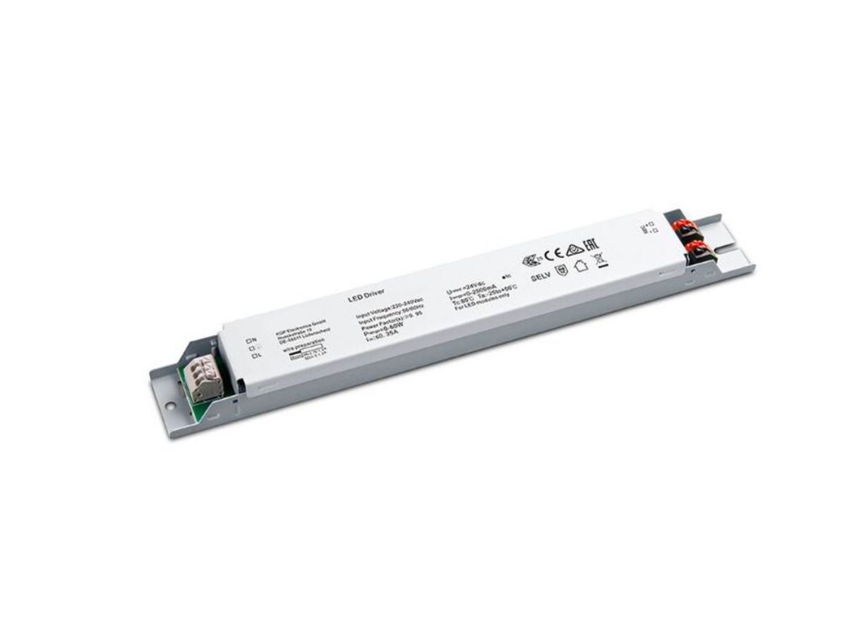 LED-Konverter DOTLUX CV IP20 0…60W 24V/2.5A 250×30×21mm