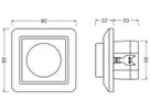 AP-Drehdimmer LEDVANCE IP20 AC 2.7W DALI 80×53×53mm TW Abddeckung austauschbar