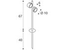 Spiessleuchte SLV SITRA 360, 2×GX53 9W IP44 anthrazit