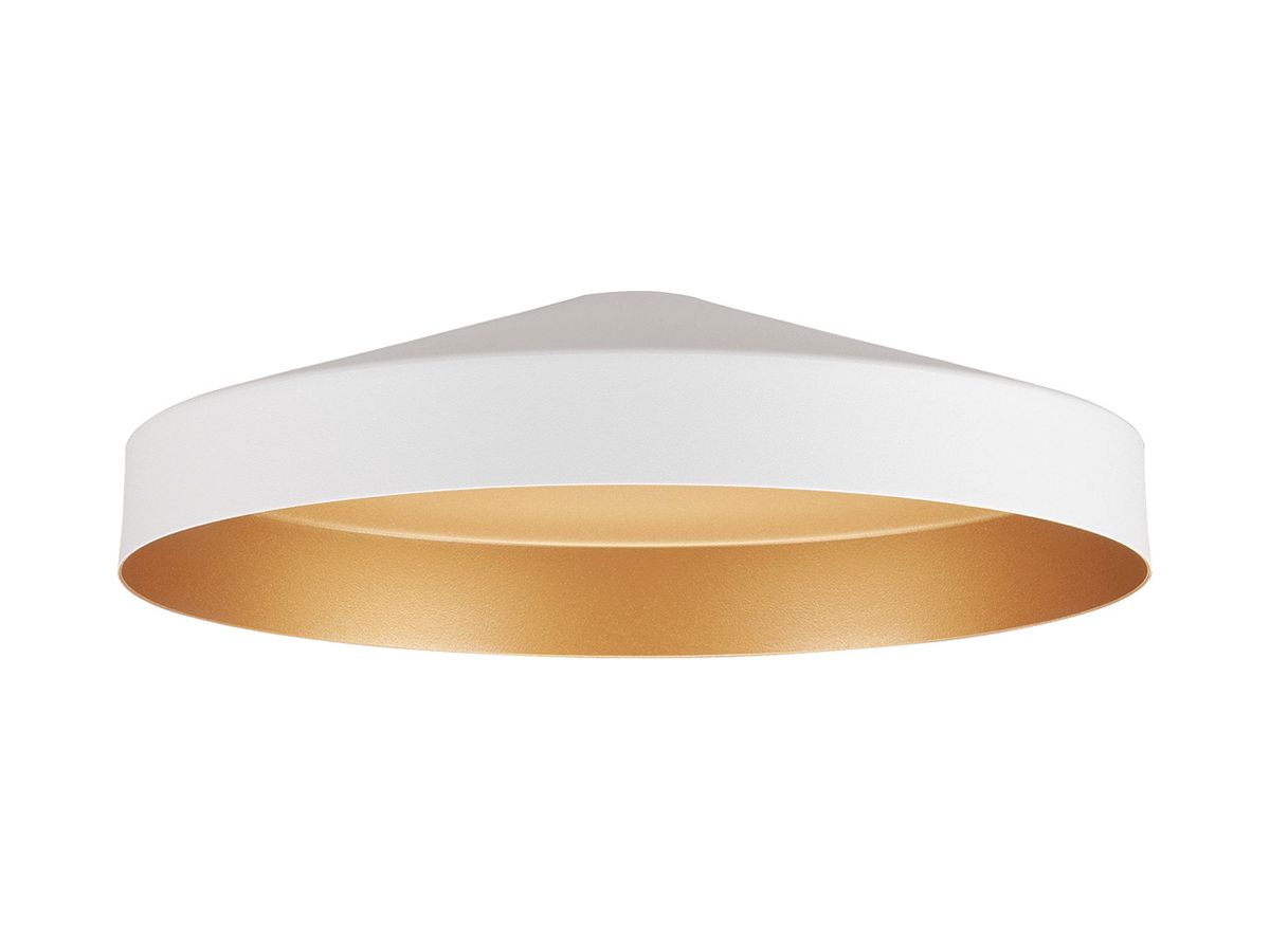 Leuchtenschirm SLV LALU TETRA Stahl Ø240×67mm weiss Gold unifarbig