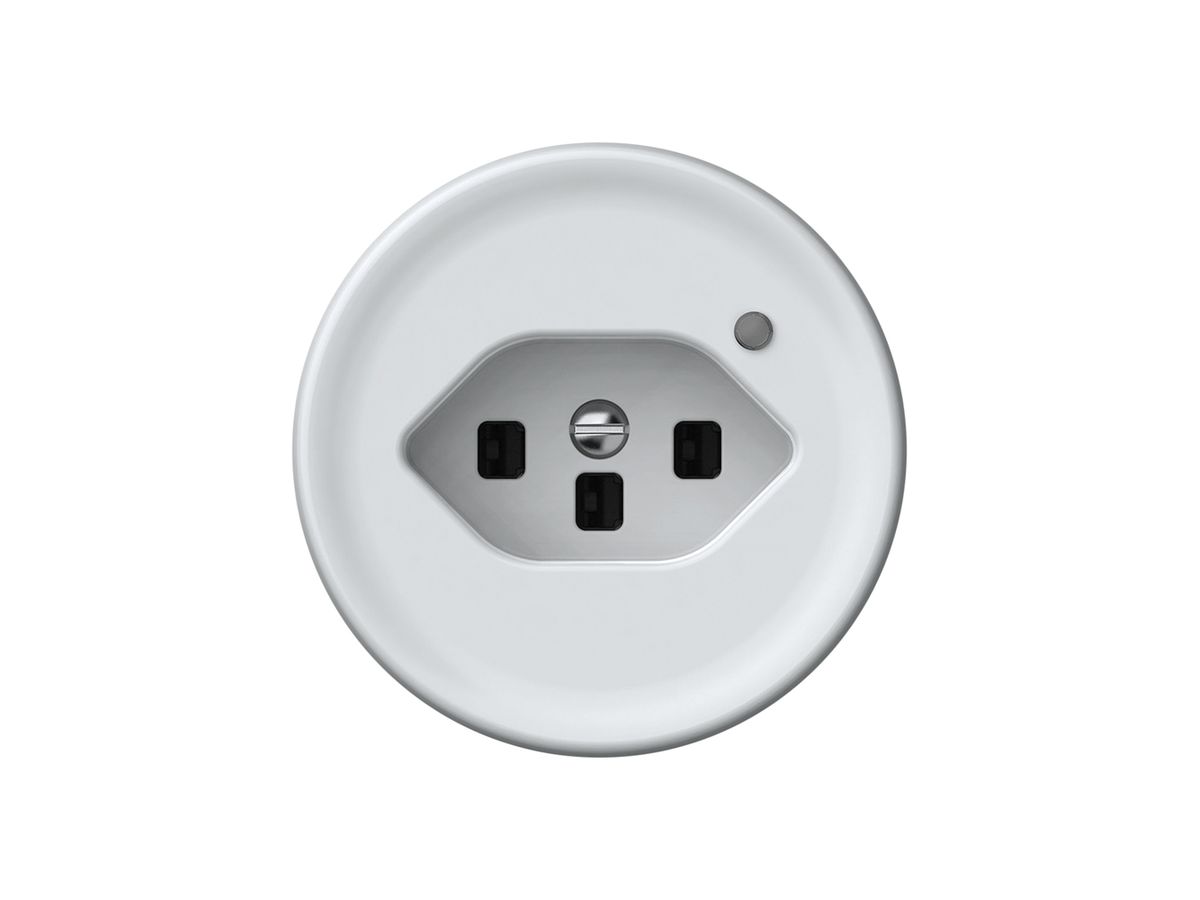 Steckdose origin 1×Typ 23 bel.grün 16A 230V 60×60mm weiss