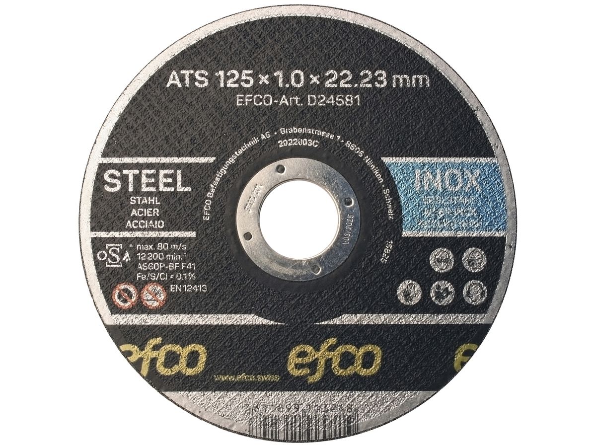 Trennscheibe EFCO ATS Ø125×1×22.2mm 25 Stück