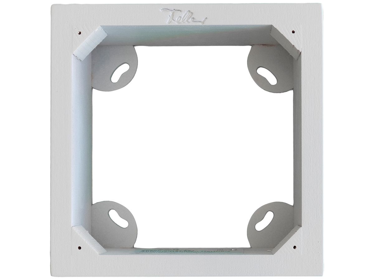 AP-Rahmen Feller SNAPFIX® 2×2 Hartholz lackiert für UP-Kombination weiss
