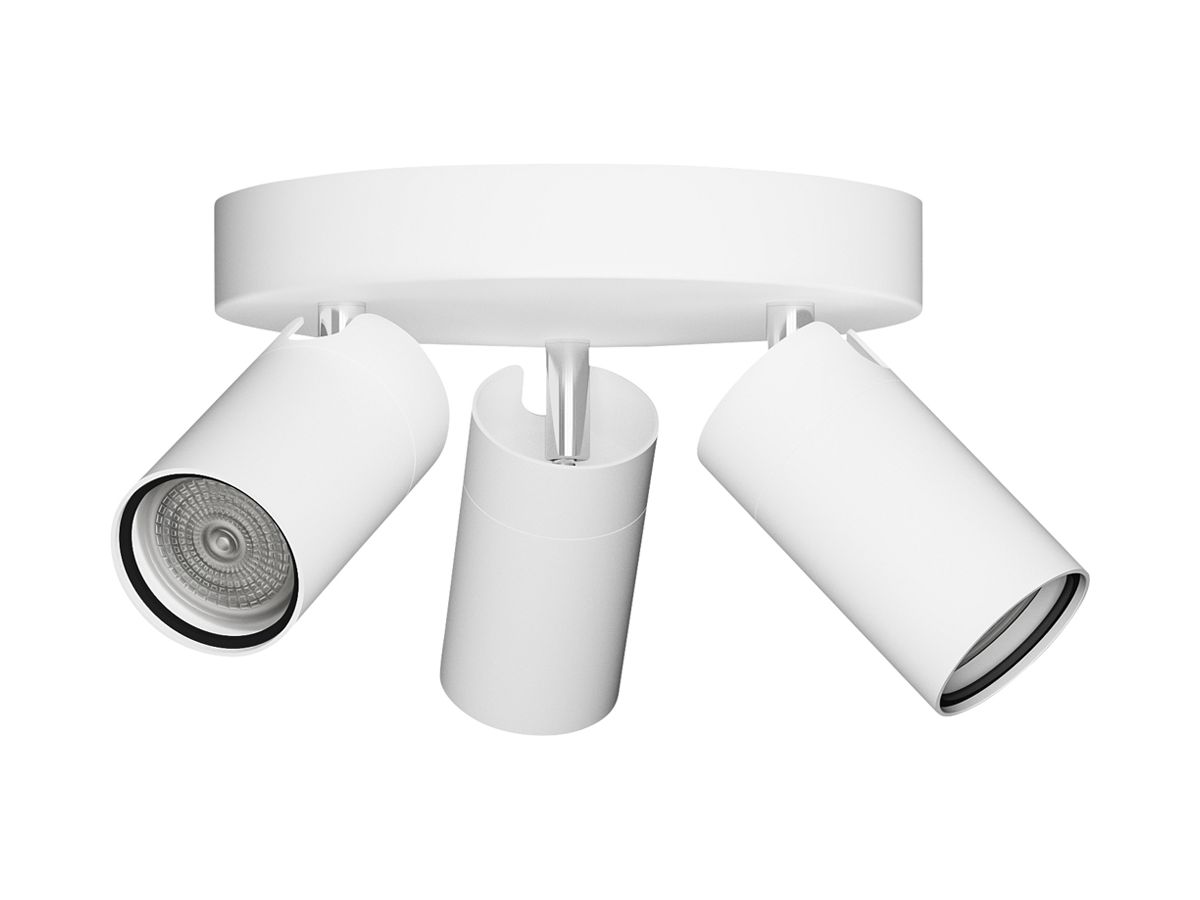 Spot Philips Idris GU10 3×5W IP44 222×196mm weiss