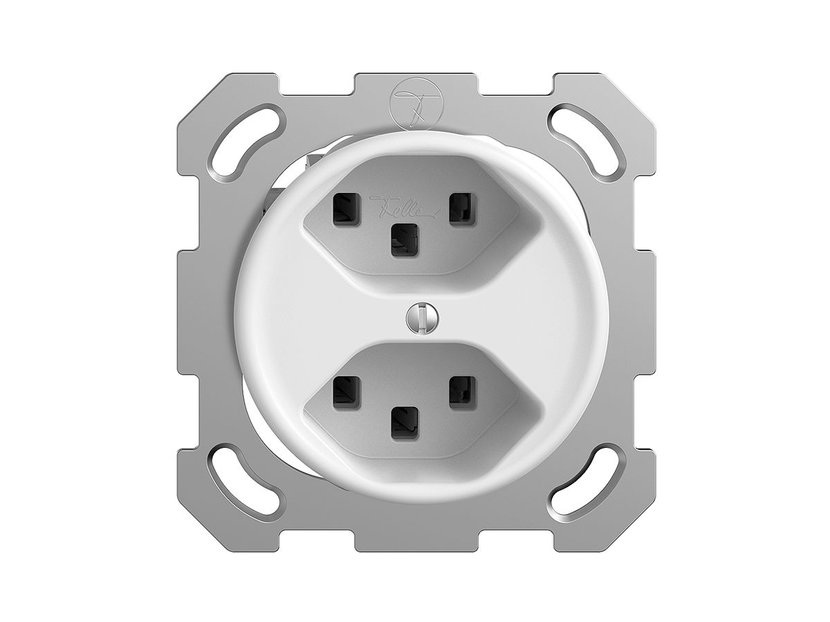 UP-Steckdose 2×T23 STANDARDdue weiss