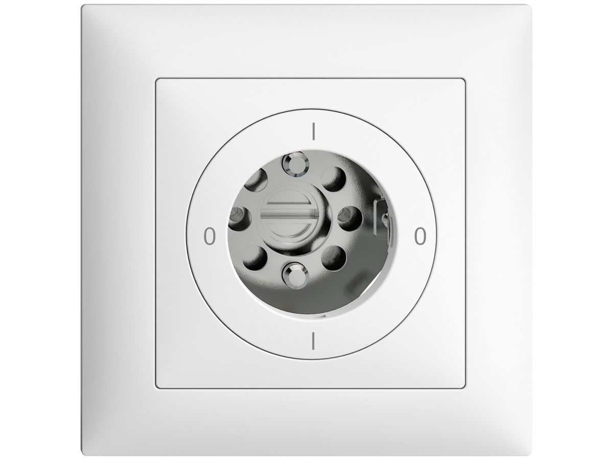 UP-Drehschalter EDIZIOdue 0/4P weiss, für Sicherheitsschloss, ohne Zylinder