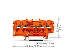 Durchgangsklemme WAGO TOPJOB-S 2.5mm² 4L orange Serie 2002