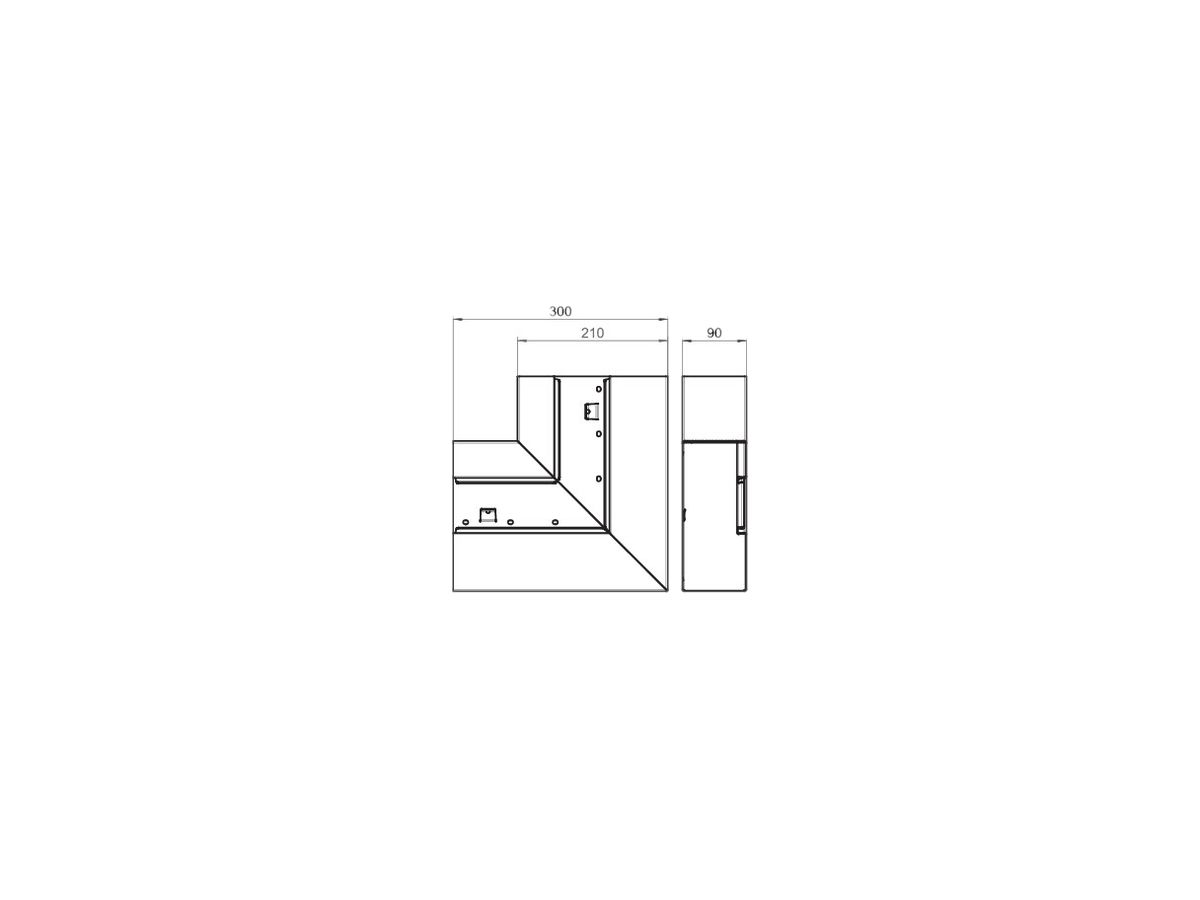 Flachwinkel Bettermann GS-AFS90210 reinweiss