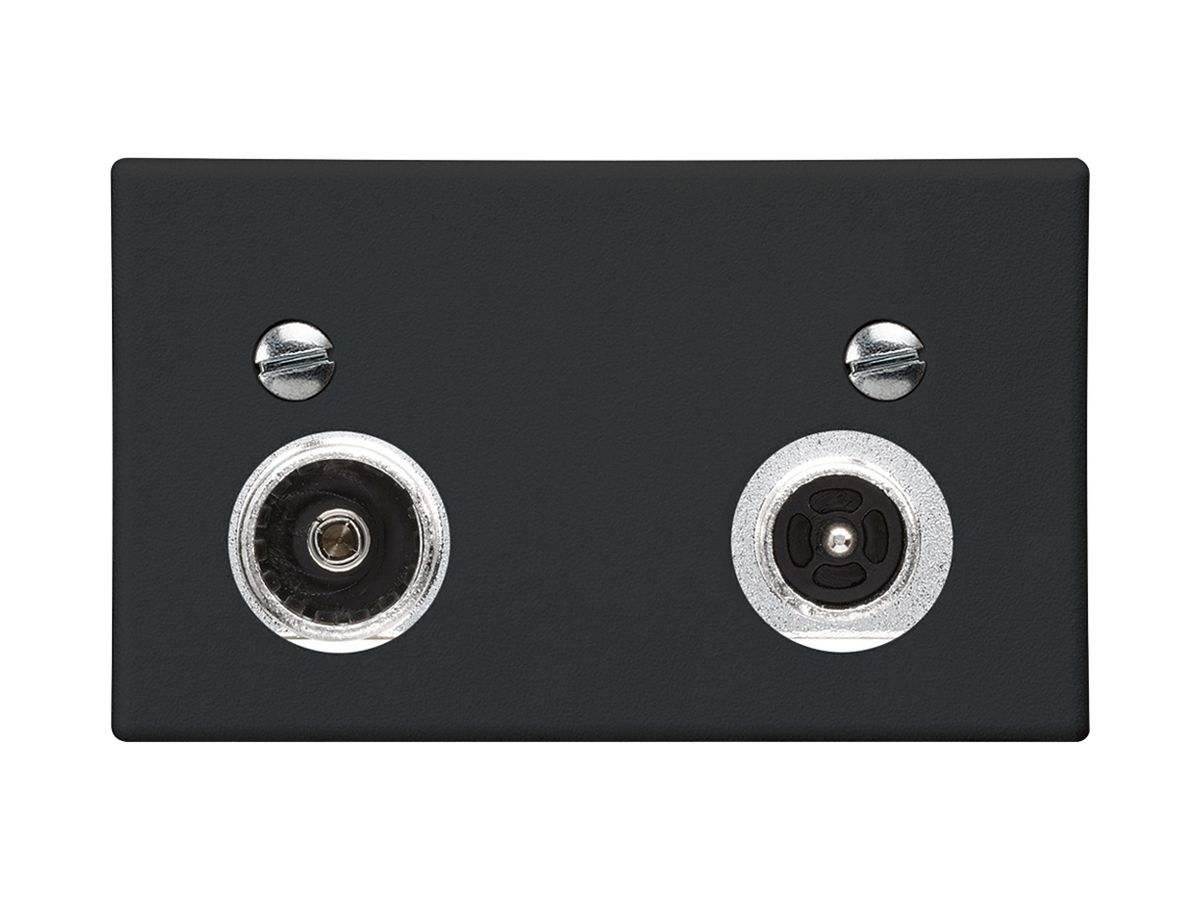 FLF-Antennendose Hager R-TV 10.5dB 2GHz schwarz