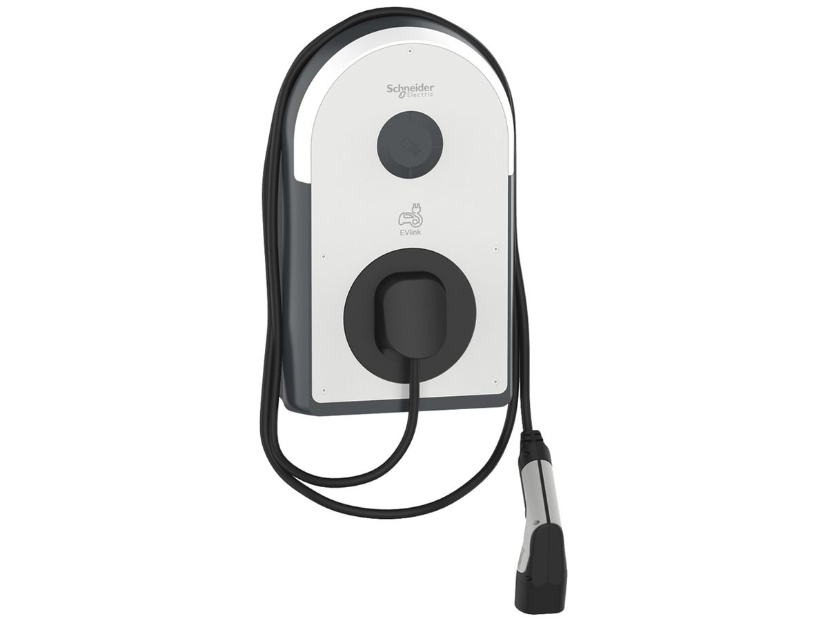 Ladestation EVlink Pro AC 3-phasig 1 Ladepunkt 22kW Kabel 5m FI Typ B1