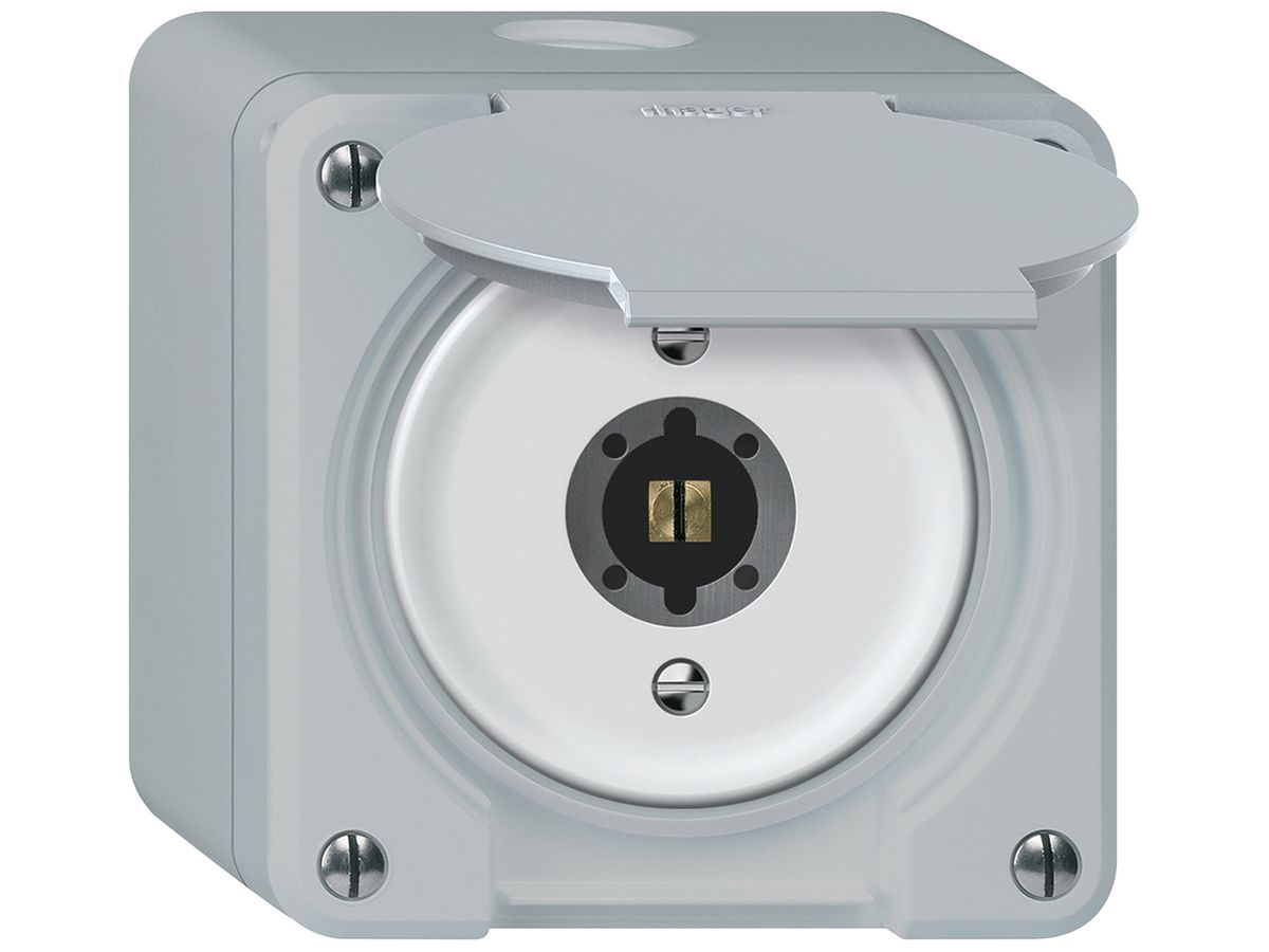 AP-Schlüsselschwenktaster robusto 2P 2NO 20A 250V 86×86mm grau