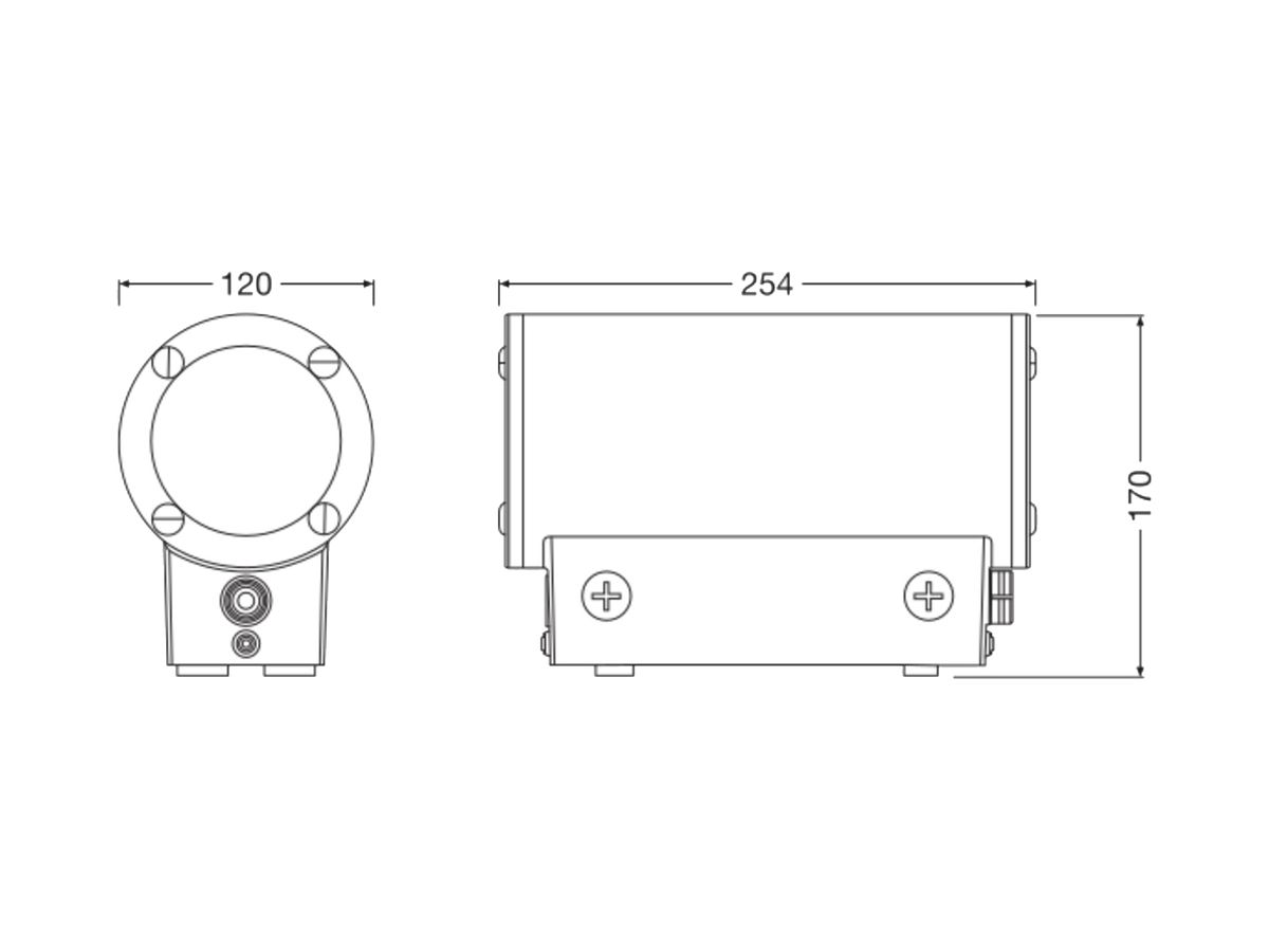 LED-Wandleuchte LEDVANCE VARIO RD 27W 2700lm 3000…4000K IP65 DALI 254×170×120 gu