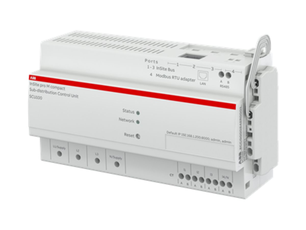 REG-Kontrolleinheit ABB InSite pro M compact SCU100, für 16 Zähler/96 Sensoren