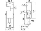 Schnellverleger BET 2056 F-Fuss Metall 8…12mm 1×Kabel Stahl tfZn