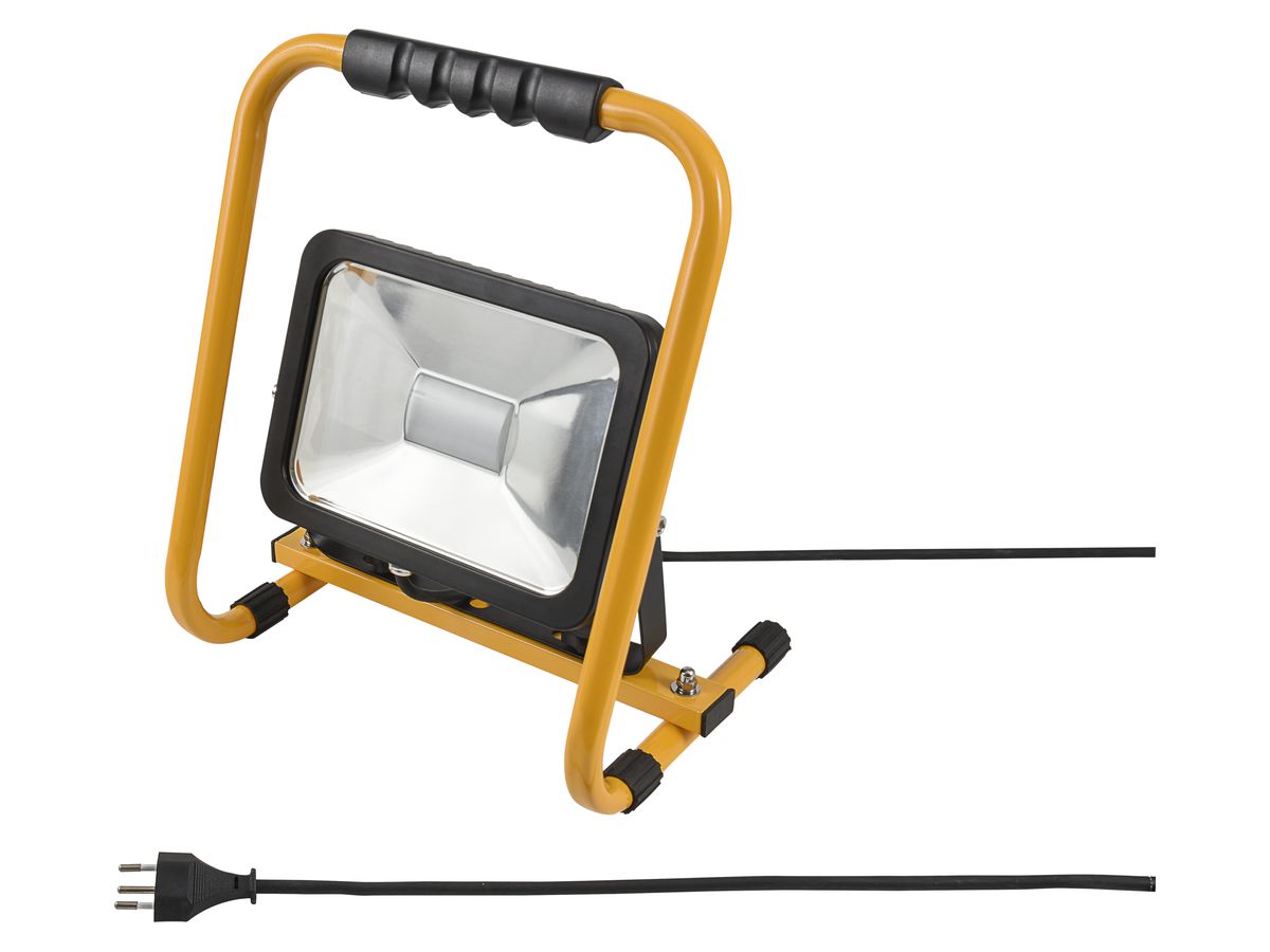 LED-Strahler WORKLIGHT 30W gelb Traggriff schwarz, mit Kabel 5m IP65