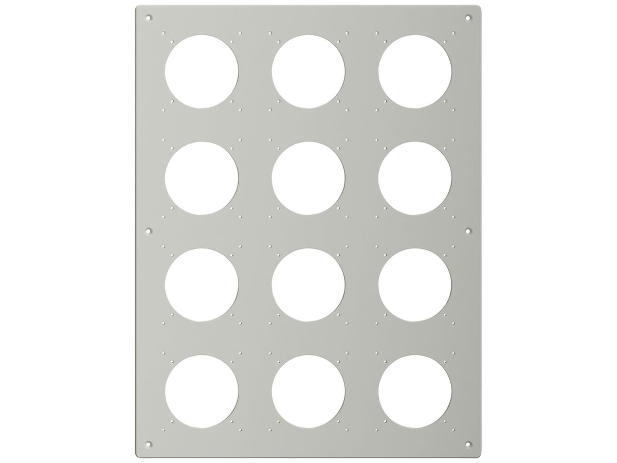 Montageplatte Feller NEVO SNAPFIX® 4×3 Ø69mm 325×425mm grau