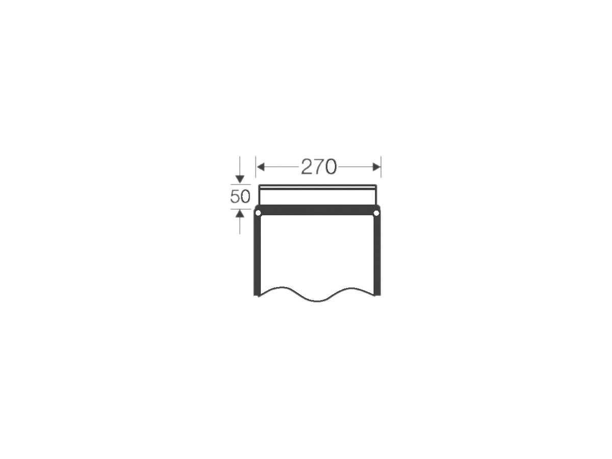 Anbauflansch 240×92mm ohne Einführung Hensel ENYSTAR